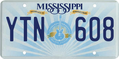MS license plate YTN608