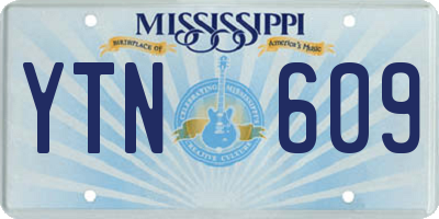 MS license plate YTN609