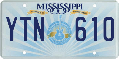 MS license plate YTN610