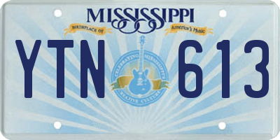 MS license plate YTN613