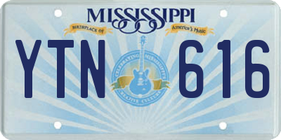MS license plate YTN616