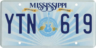 MS license plate YTN619