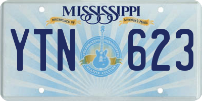 MS license plate YTN623