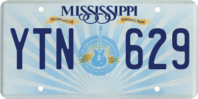 MS license plate YTN629