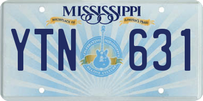 MS license plate YTN631