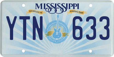 MS license plate YTN633