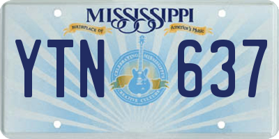 MS license plate YTN637