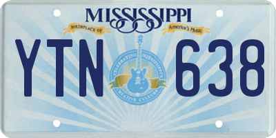 MS license plate YTN638