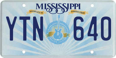 MS license plate YTN640