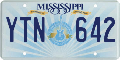 MS license plate YTN642