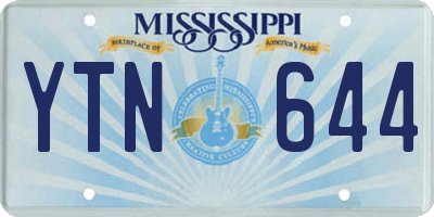 MS license plate YTN644
