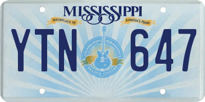 MS license plate YTN647