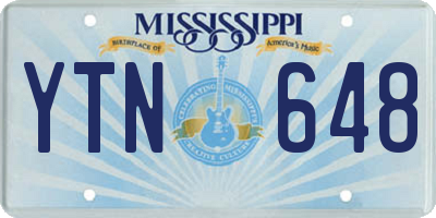 MS license plate YTN648