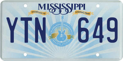 MS license plate YTN649