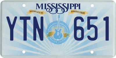 MS license plate YTN651