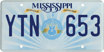 MS license plate YTN653