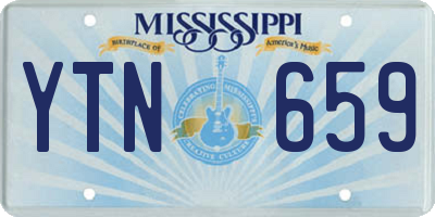 MS license plate YTN659
