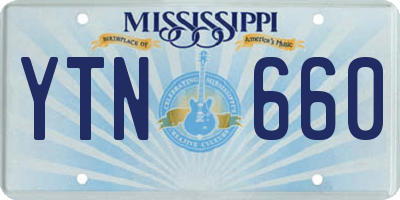 MS license plate YTN660