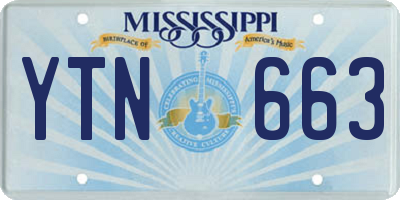 MS license plate YTN663