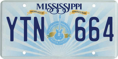 MS license plate YTN664