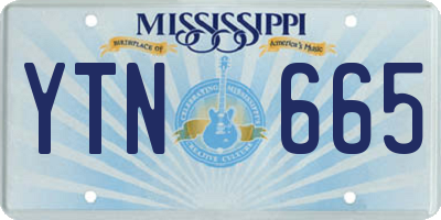 MS license plate YTN665