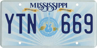 MS license plate YTN669