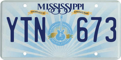 MS license plate YTN673