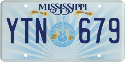 MS license plate YTN679