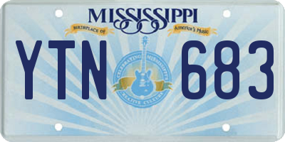MS license plate YTN683