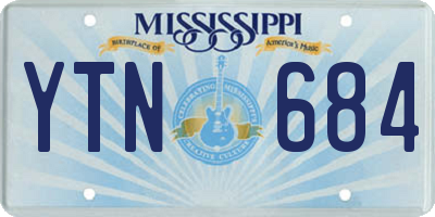 MS license plate YTN684
