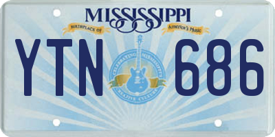 MS license plate YTN686