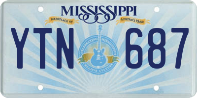 MS license plate YTN687