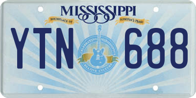 MS license plate YTN688