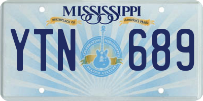 MS license plate YTN689
