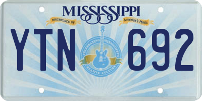 MS license plate YTN692