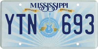 MS license plate YTN693