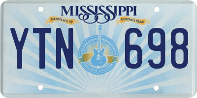 MS license plate YTN698
