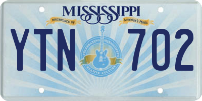 MS license plate YTN702