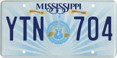 MS license plate YTN704