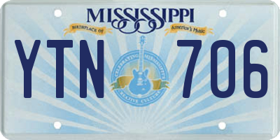 MS license plate YTN706