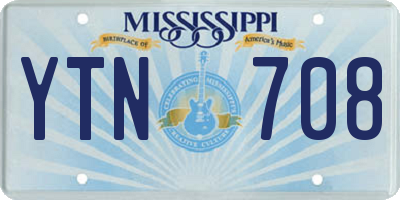 MS license plate YTN708