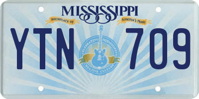 MS license plate YTN709