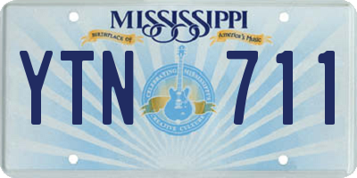MS license plate YTN711