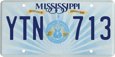 MS license plate YTN713