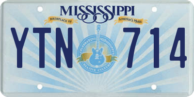 MS license plate YTN714
