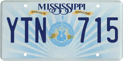 MS license plate YTN715