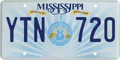 MS license plate YTN720