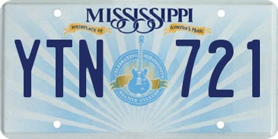 MS license plate YTN721