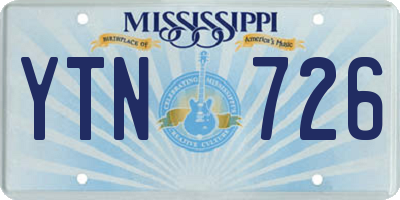 MS license plate YTN726