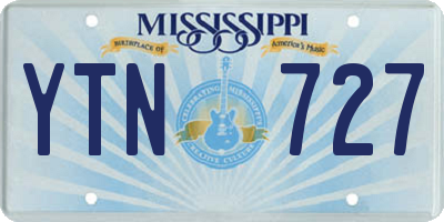 MS license plate YTN727